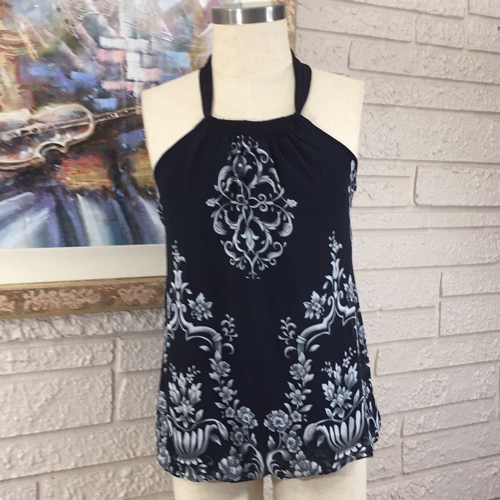 🌹Charlotte Russe Silky Bubble Hem Halter Top